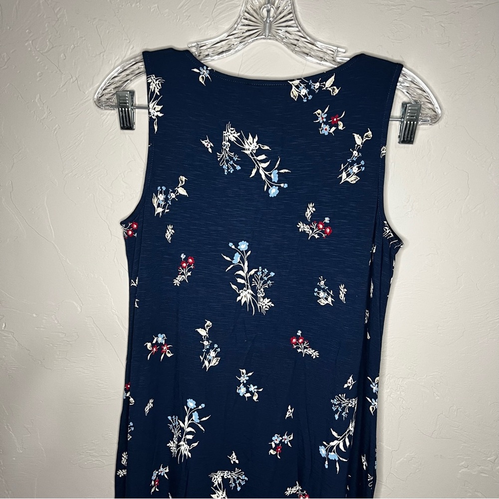 NWT J.‎ Jill Navy Blue Floral Perfect Summer Maxi Dress - Picture 5 of 13